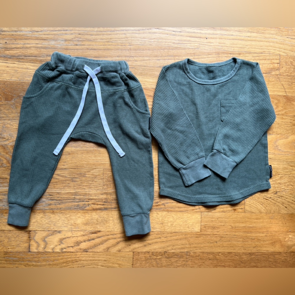 Little Bipsy Waffle Jogger and long sleeve  bundle.
